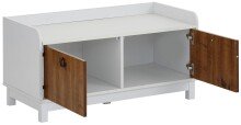 Sitzbank >Rebecka< in Weiß, MDF - 92x46x45cm (BxHxT)