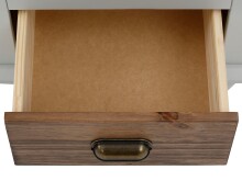 Nachttisch >Trine< in Grau, MDF/Kiefer - 45x50x38cm (BxHxT)