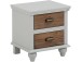 Nachttisch >Trine< in Grau, MDF/Kiefer - 45x50x38cm (BxHxT)