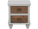 Nachttisch >Trine< in Grau, MDF/Kiefer - 45x50x38cm (BxHxT)