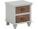 Nachttisch >Trine< in Grau, MDF/Kiefer - 45x50x38cm (BxHxT)
