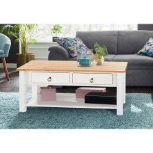 Couchtisch >Tine< in Weiß, Kiefer - 110x45x60cm (BxHxT)