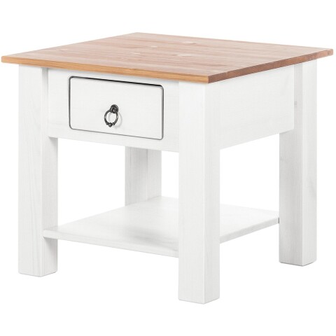 Beistelltisch >Tine< in Weiß, Kiefer - 50x45x50cm (BxHxT)