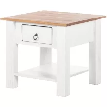 Beistelltisch >Tine< in Weiß, Kiefer -...