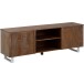 TV-Bank >Ludvig< in Braun, Kiefer/Metall - 160x55x40cm (BxHxT)