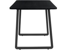 Esstisch >Kjellfrid< in Schwarz, MDF/Metall - 160x76x90cm (BxHxT)