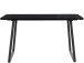 Esstisch >Kjellfrid< in Schwarz, MDF/Metall - 160x76x90cm (BxHxT)