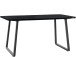Esstisch >Kjellfrid< in Schwarz, MDF/Metall - 160x76x90cm (BxHxT)