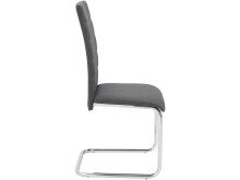 Freischwinger 2er-Set >Erland< in Grau, Stoff – 44x98x52cm (B/H/T)