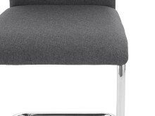 Freischwinger 2er-Set >Erland< in Grau, Stoff – 44x98x52cm (B/H/T)