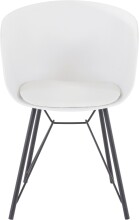 Esszimmerstuhl 2er-Set >Freja< in Weiß, Kunststoff/PU - 54x78x53cm (B/H/T)