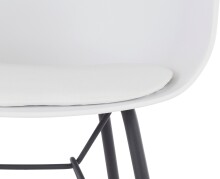 Esszimmerstuhl 2er-Set >Freja< in Weiß, Kunststoff/PU - 54x78x53cm (B/H/T)