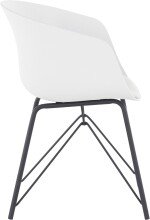 Esszimmerstuhl 2er-Set >Freja< in Weiß, Kunststoff/PU - 54x78x53cm (B/H/T)