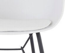 Esszimmerstuhl 2er-Set >Freja< in Weiß, Kunststoff/PU - 54x78x53cm (B/H/T)
