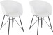 Esszimmerstuhl 2er-Set >Freja< in Weiß, Kunststoff/PU - 54x78x53cm (B/H/T)