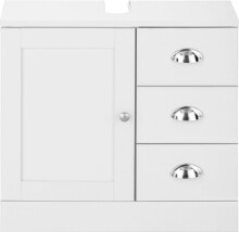 Waschbeckenunterschrank >Emrik< in Weiß - 60x55x30cm (BxHxT)