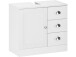 Waschbeckenunterschrank >Emrik< in Weiß - 60x55x30cm (BxHxT)