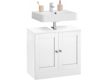 Waschbeckenunterschrank >Emrik< in Weiß - 60x55x30cm (BxHxT)