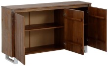 Kommode >Ludvig< in Braun, Kiefer/Metall - 140x80x35cm (BxHxT)