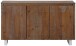 Kommode >Ludvig< in Braun, Kiefer/Metall - 140x80x35cm (BxHxT)