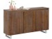 Kommode >Ludvig< in Braun, Kiefer/Metall - 140x80x35cm (BxHxT)