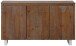 Kommode >Ludvig< in Braun, Kiefer/Metall - 140x80x35cm (BxHxT)