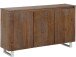 Kommode >Ludvig< in Braun, Kiefer/Metall - 140x80x35cm (BxHxT)