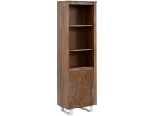 Bücherregal >Ludvig< in Braun, Kiefer/Metall -...