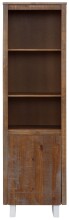 Bücherregal >Ludvig< in Braun, Kiefer/Metall -...