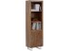 Bücherregal >Ludvig< in Braun, Kiefer/Metall - 55x180x35cm (BxHxT)