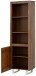 Bücherregal >Ludvig< in Braun, Kiefer/Metall - 55x180x35cm (BxHxT)