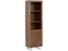 Bücherregal >Ludvig< in Braun, Kiefer/Metall - 55x180x35cm (BxHxT)