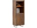 Bücherregal >Ludvig< in Braun, Kiefer/Metall - 55x140x35cm (BxHxT)