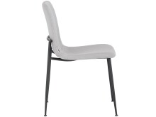 Küchenstuhl 2er-Set >Hilda< in Grau, Stoff - 56x83x43cm (B/H/T)