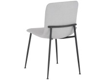 Küchenstuhl 2er-Set >Hilda< in Grau, Stoff - 56x83x43cm (B/H/T)