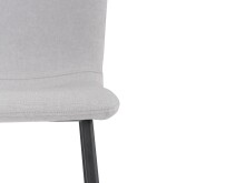Küchenstuhl 2er-Set >Hilda< in Grau, Stoff - 56x83x43cm (B/H/T)