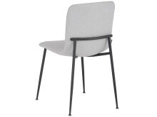 Küchenstuhl 2er-Set >Hilda< in Grau, Stoff - 56x83x43cm (B/H/T)