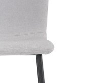Küchenstuhl 2er-Set >Hilda< in Grau, Stoff - 56x83x43cm (B/H/T)