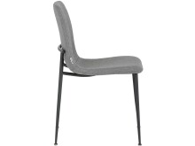 Küchenstuhl 2er-Set >Hilda< in Anthrazit, Stoff - 56x83x43cm (B/H/T)