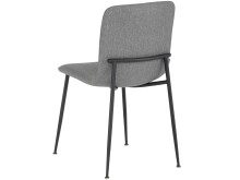 Küchenstuhl 2er-Set >Hilda< in Anthrazit, Stoff - 56x83x43cm (B/H/T)