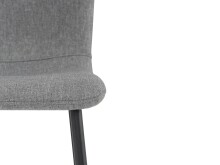 Küchenstuhl 2er-Set >Hilda< in Anthrazit, Stoff - 56x83x43cm (B/H/T)
