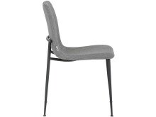 Küchenstuhl 2er-Set >Hilda< in Anthrazit, Stoff - 56x83x43cm (B/H/T)
