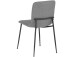Küchenstuhl 2er-Set >Hilda< in Anthrazit, Stoff - 56x83x43cm (B/H/T)