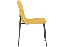 Küchenstuhl 2er-Set >Hilda< in Gelb, Stoff - 56x83x43cm (B/H/T)