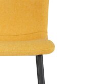 Küchenstuhl 2er-Set >Hilda< in Gelb, Stoff - 56x83x43cm (B/H/T)
