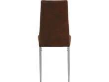 Esszimmerstuhl 4er-Set >Hillevi< in Braun, Mikrofaser - 42x98x53cm (B/H/T)