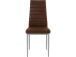 Esszimmerstuhl 4er-Set >Hillevi< in Braun, Mikrofaser - 42x98x53cm (B/H/T)