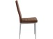 Esszimmerstuhl 4er-Set >Hillevi< in Braun, Mikrofaser - 42x98x53cm (B/H/T)