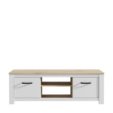 TV-Schrank >ELARA< in Weiss Matt/ Bianco Eiche -...