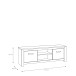 TV-Schrank >ELARA< in Weiss Matt/ Bianco Eiche - 161,4x54,1x42,2 (BxHxT)